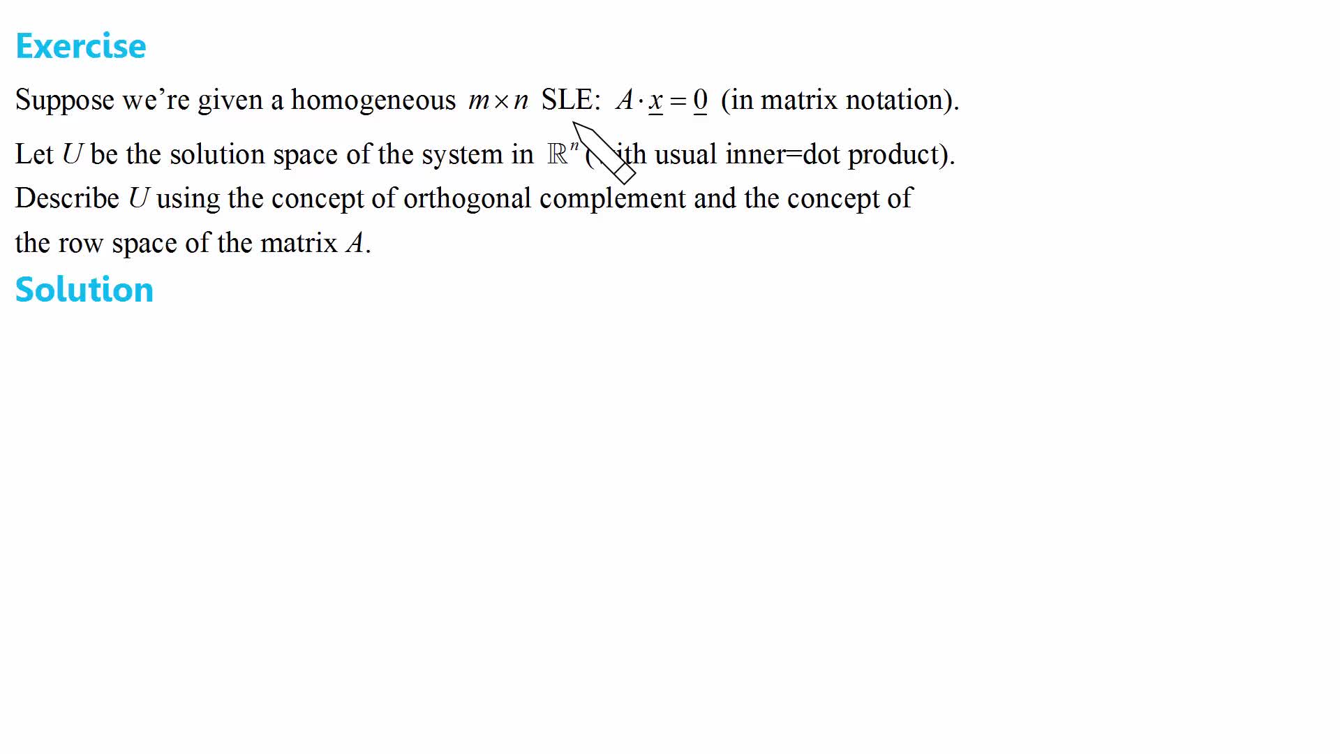 How does a null space calculator handle matrices with no null space